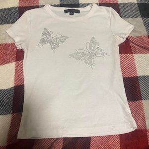 Rhinestone Butterfly Shirt